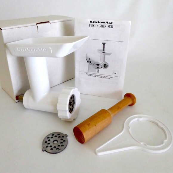 KitchenAid FOOD GRINDER STAND MIXER ATTACHMENT ACCESSORIES WHITE (NEW) FGA-2 - Picture 1 of 9